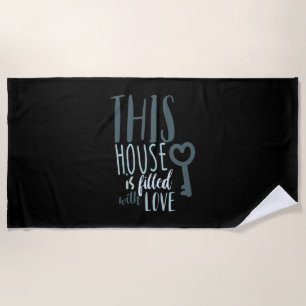 Serviette De Plage Cadeau Couple Cette Maison Est Remplie D'Amour