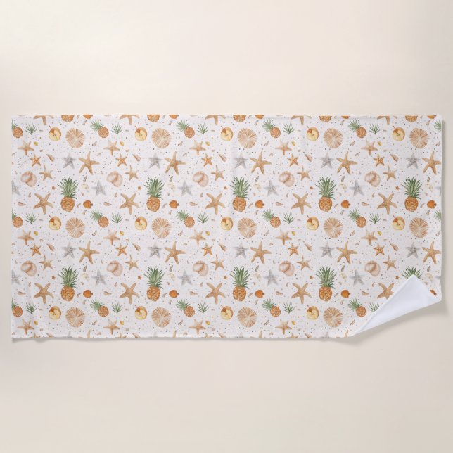 Serviette De Plage Cadeau d'anniversaire | La Mer Est Un Désert De Va (Devant)