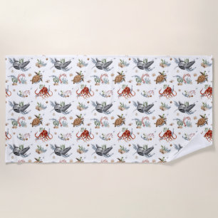 Serviette De Plage Cadeau d'anniversaire Vibrations tropicales pour