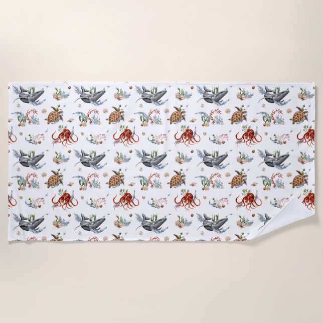 Serviette De Plage Cadeau d'anniversaire | Vibrations tropicales pour (Devant)