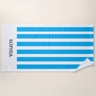 Serviette De Plage Cadeau de fête de Bachelorette rayé Groovy personn