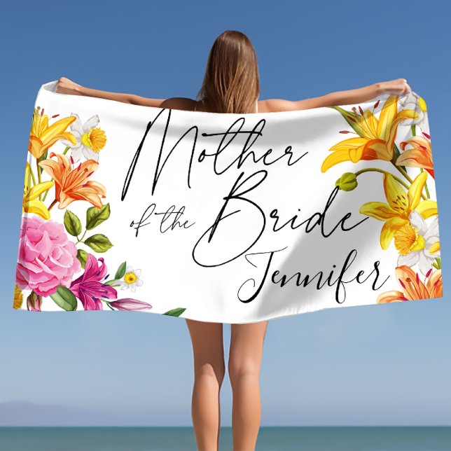 Serviette De Plage Cadeau de la mère de la mariée, Mère de la mariée (Mother of the Bride Gift, Mother of the Bride Beach Towel)