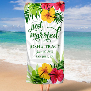 Serviette De Plage Cadeau de Mariage, Mariés, Monsieur et Madame