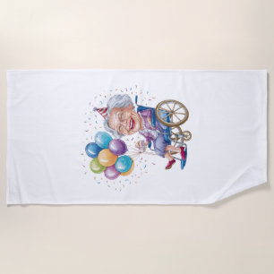 Serviette De Plage Cadeau drôle d'anniversaire pour grand-mère âgée p