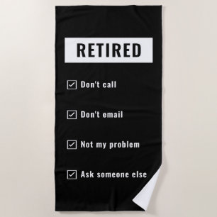 Serviette De Plage Cadeau humour retraite drôle