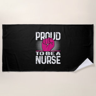 Serviette De Plage Cadeau infirmière   Fière D'Être Une Infirmière