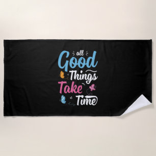 Serviette De Plage Cadeau Papillon Toutes les bonnes choses prennen