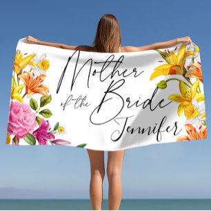 Serviette De Plage Cadeau pour la mère de la mariée, Mère de la marié