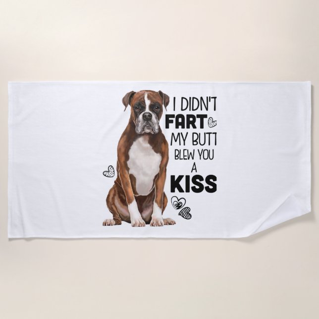 Serviette De Plage Cadeaux Boxer Dog (Devant)