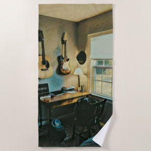 Serviette De Plage Cadeaux de guitare pour petite amie