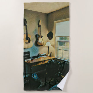Serviette De Plage Cadeaux de guitare pour petite amie