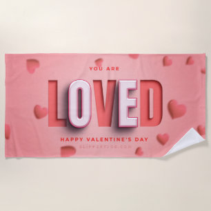 Serviette De Plage Cadeaux de la Saint-Valentin de SlipperyJoe's ton