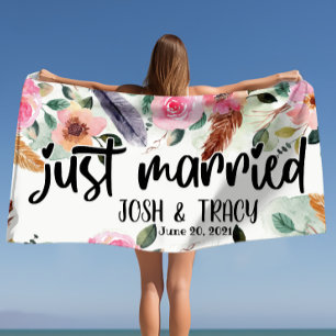 Serviette De Plage Cadeaux de mariage personnalisés pour la mariée