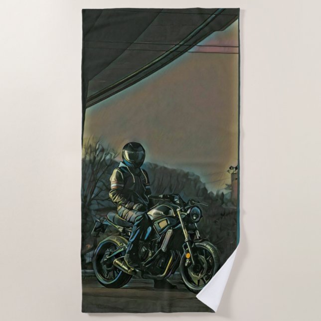 Serviette De Plage Cadeaux de moto (Devant)