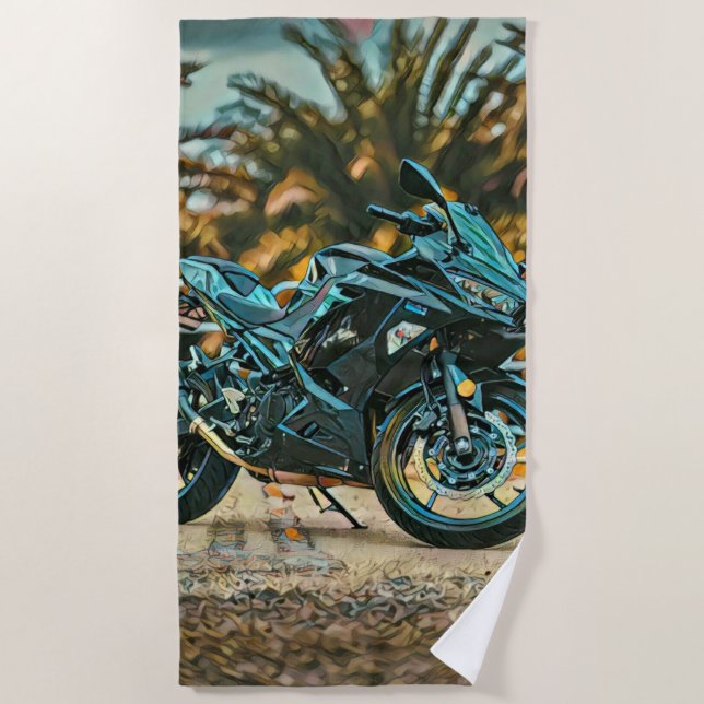Serviette De Plage Cadeaux motocyclistes (Devant)