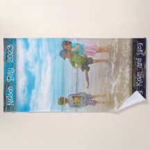 Cadre photo en bois de plage blanc bleu rustique