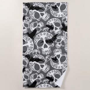 Serviette De Plage Calaveras décoratives Halloween