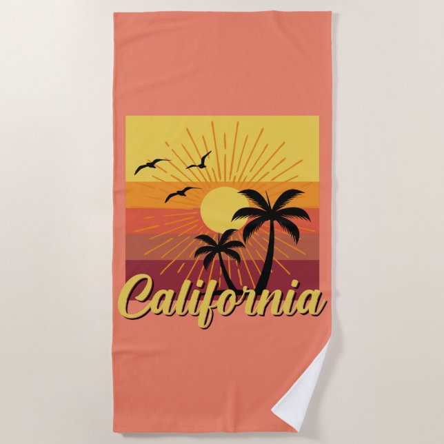 Serviette De Plage California Design - Beach Towel (Devant)
