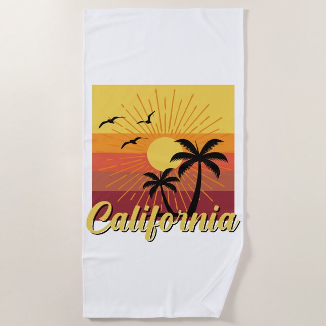 Serviette De Plage California Design - Beach Towel (Devant)