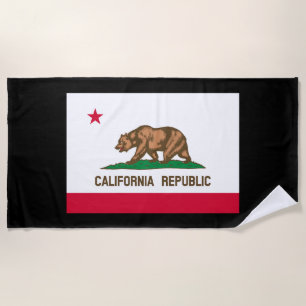 Serviette De Plage California State Flag