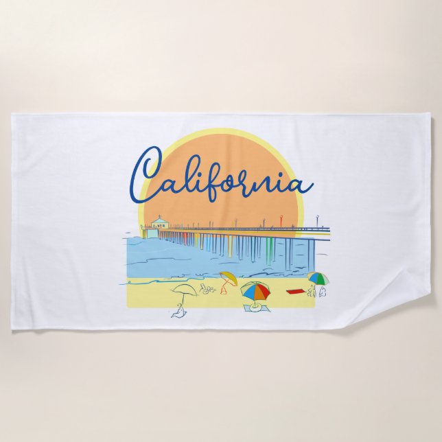Serviette De Plage Californie (Devant)