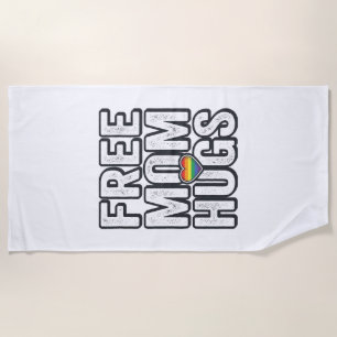 Serviette De Plage Câlins gratuits de maman Fierté Cœur Vintage T-Shi