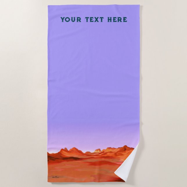 Serviette De Plage Calme du désert (Devant)