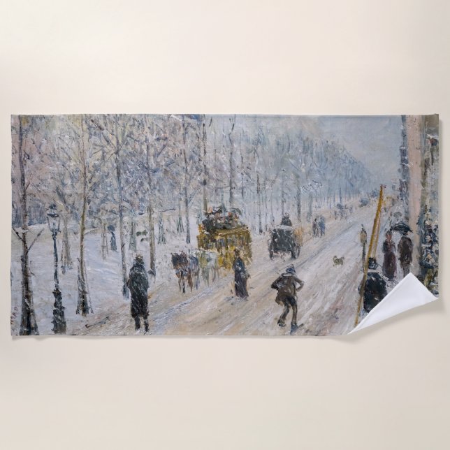 Serviette De Plage Camille Pissarro - Boulevards extérieurs, Effet Ne (Devant)