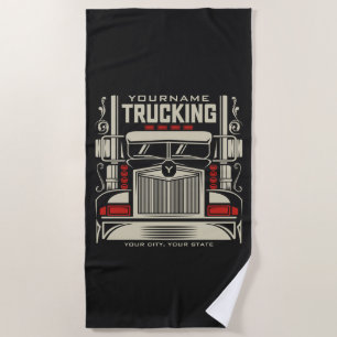 Serviette De Plage Camion personnalisé 18 Routeur BIG RIG Trucker