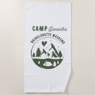 Serviette De Plage Camp de fête de fiançailles Camping Bach Week-end