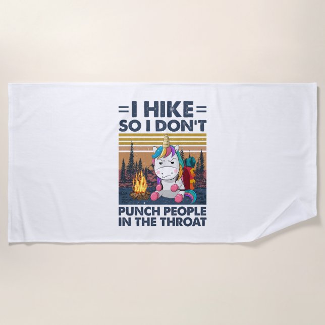 Serviette De Plage Camper Gift | I Hike So I Do Not Birthday (Devant)