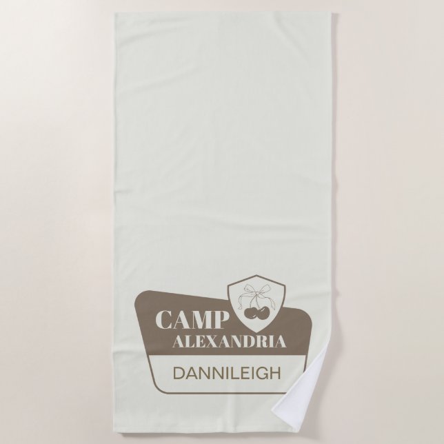 Serviette De Plage Camping Bachelorette Signal Bridesmaid (Devant)