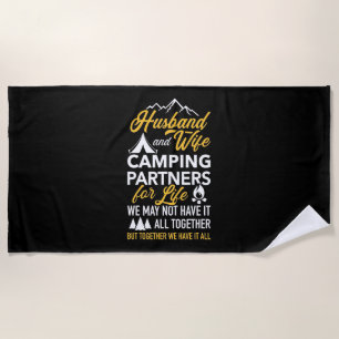 Serviette De Plage Camping Mari Et Femme Partenaire À Vie
