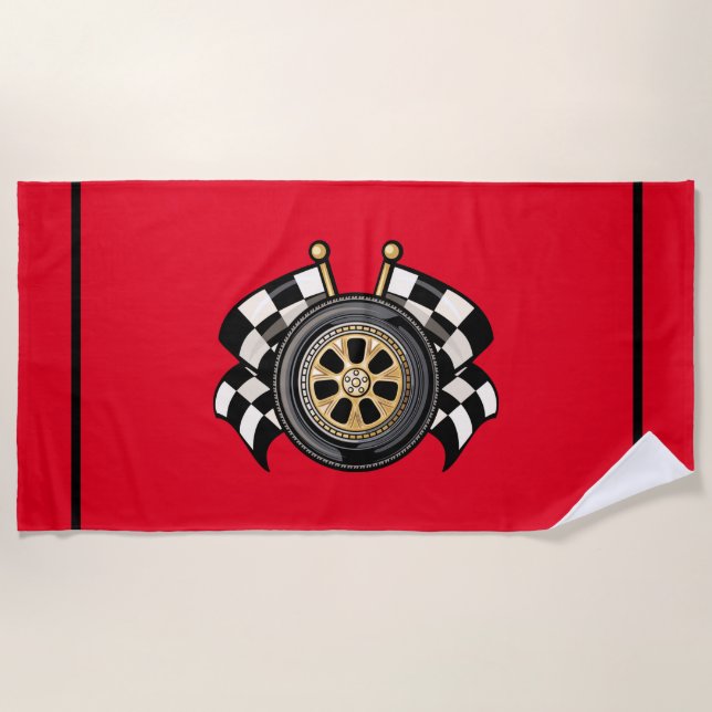 Serviette de plage Car Racer (Devant)