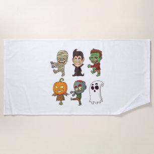 Serviette De Plage Caractères Halloween