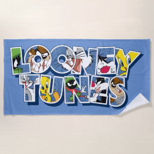 Serviette De Plage Caractères LOONEY TUNES™ en lettres