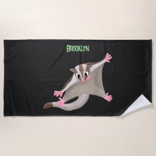 Serviette De Plage Caricature de planeur de sucre joyeux