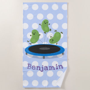 Serviette De Plage Caricature jote happy jumping beans