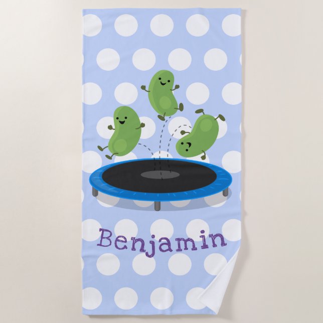 Serviette De Plage Caricature jote happy jumping beans (Devant)