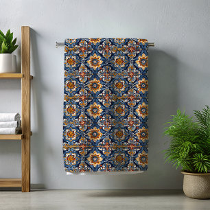 Serviette De Plage Carreaux de Talavera Mexicains Traditionnels Vibra