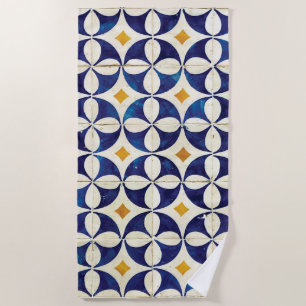 Serviette De Plage Carreaux portugais - Azulejo Motif Design