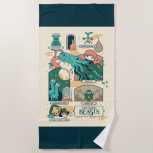 Serviette De Plage Cartoon Fantastic Beasts Scenes