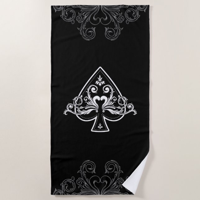 Serviette De Plage Casino Ace Of Spades (Devant)