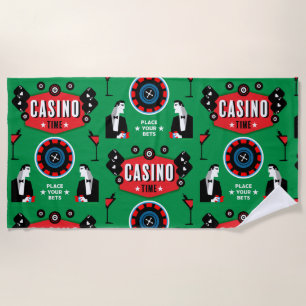 Serviette De Plage Casino Gambling Poker Roulette