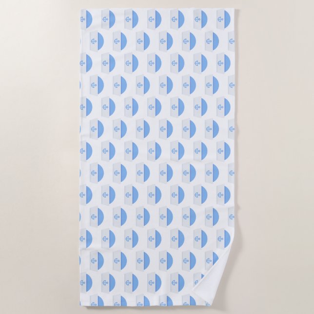 Serviette De Plage casquette marin (Devant)