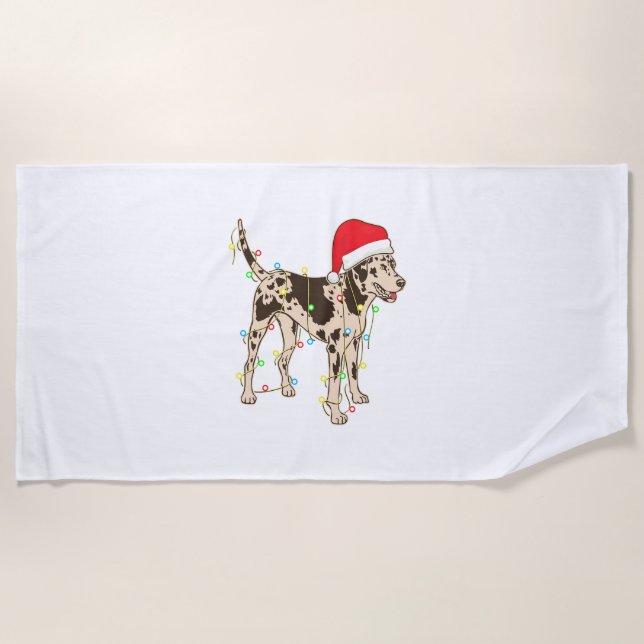 Serviette De Plage Catahoula Leopard Dog Lover Funny (Devant)