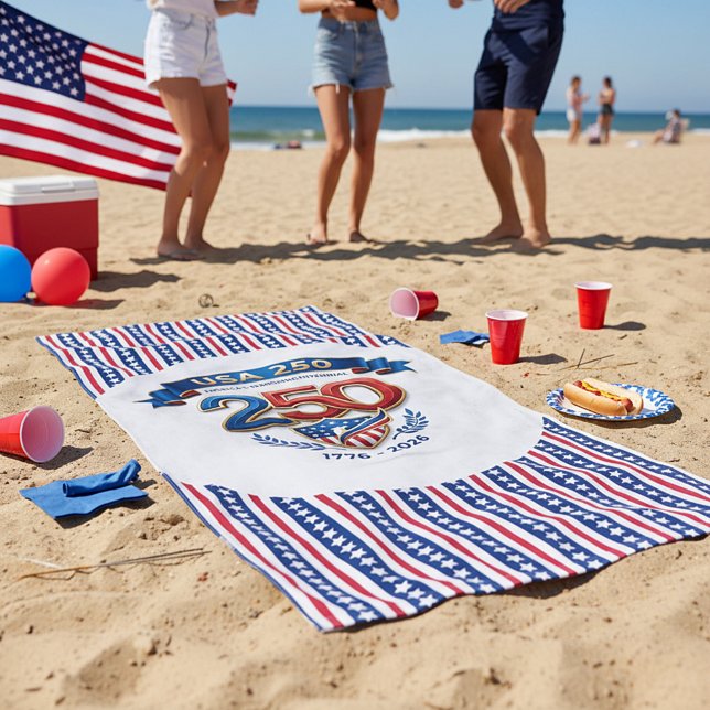 Serviette De Plage célébration USA 250 (Créateur téléchargé)