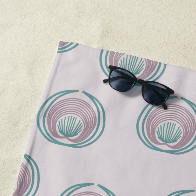 Serviette De Plage Cercles de paquetage (En situation)
