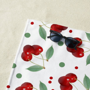 Serviette De Plage Cerises rétro