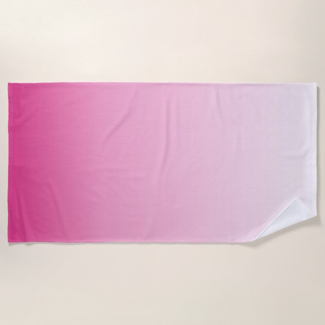 Serviette De Plage cerisier rose croustillant rose (Devant)